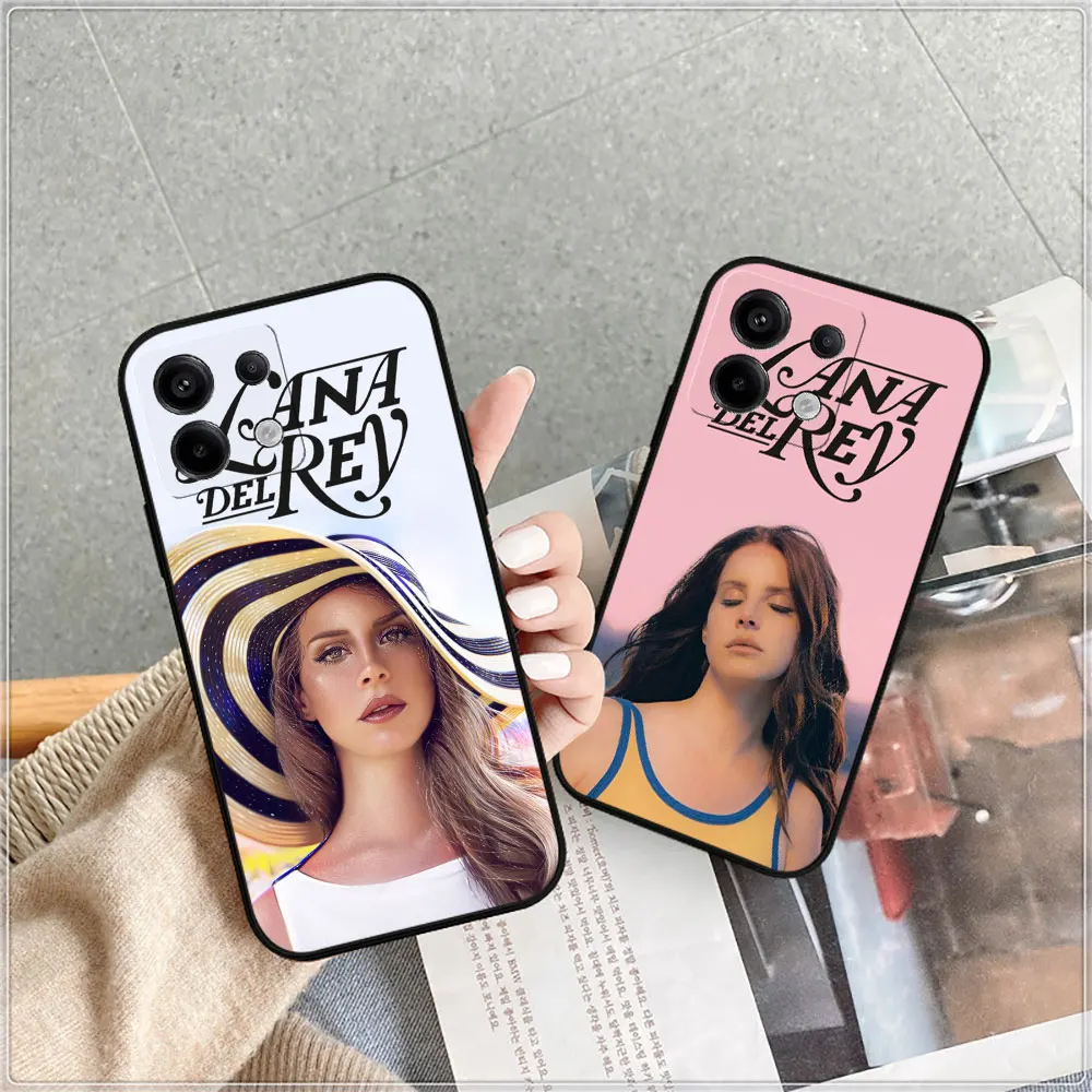 Singer Lana Del Rey Rapper Phone Case For Redmi Note 13 12 12S 12T 11 11S 11T 11E 10 10S 10T 9 9S 9T 8 7 7S 6 Pro Plus Max Cover