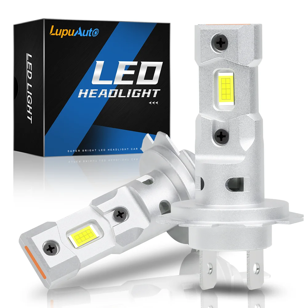 

Lupuauto 2PCS H7 LED Bulb 1:1 Mini Size Head Lamp Wireless 16000LM CSP LED Chips H7 Car LED Headlight Bulb 60W 6500K White 12V