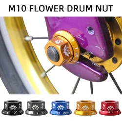 1pc Bicycle M10 Hub Nut Flange Front Rear Wheel Locking Screw Aluminum Alloy Bolt MTB Road Bike Fixed Gear Bicycle Accessories