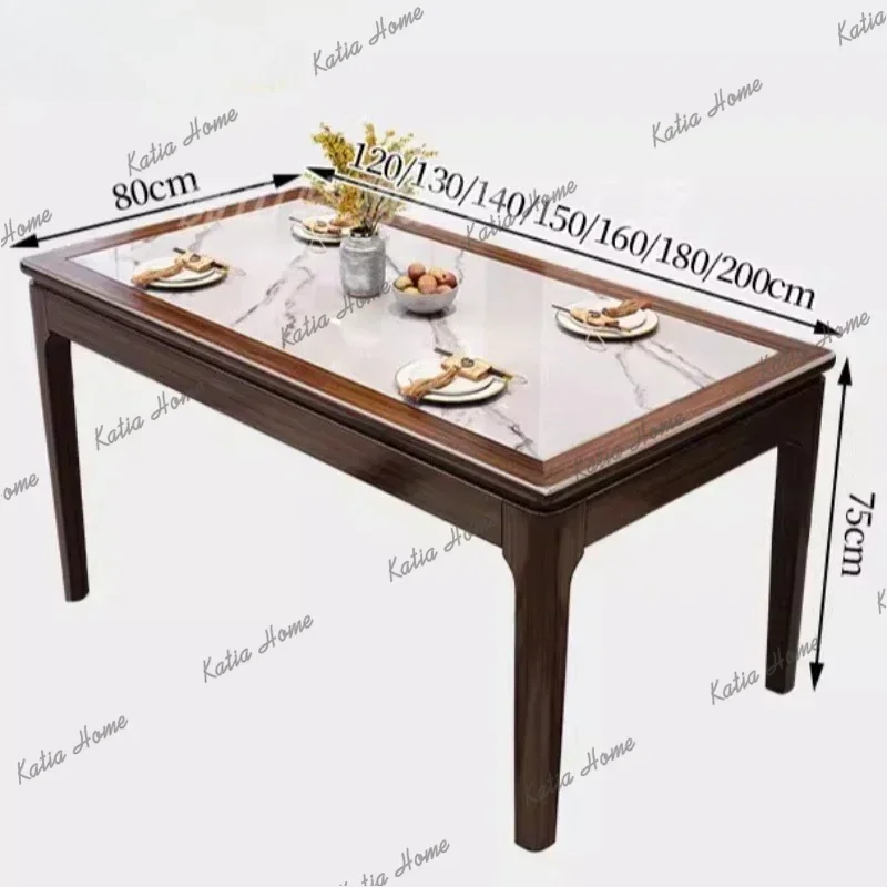 YJ Solid Wood Dining Tables Square Seating Room Kitchen Interior Dining Tables Modern Home Mesa De Comedor Nordic Furniture