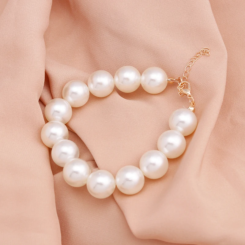 Elegantes handgefertigtes Armband mit Imitationsperlen für Frauen und Mädchen, Party, Festival, Schmuck, Geschenke – Detail 8