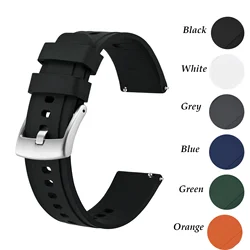 BISONSTRAP Premium Silicone Watch Band 18mm 20mm 22mm Quick Relase Sports Watch Strap for Men and Women Stainless Steel Buckle