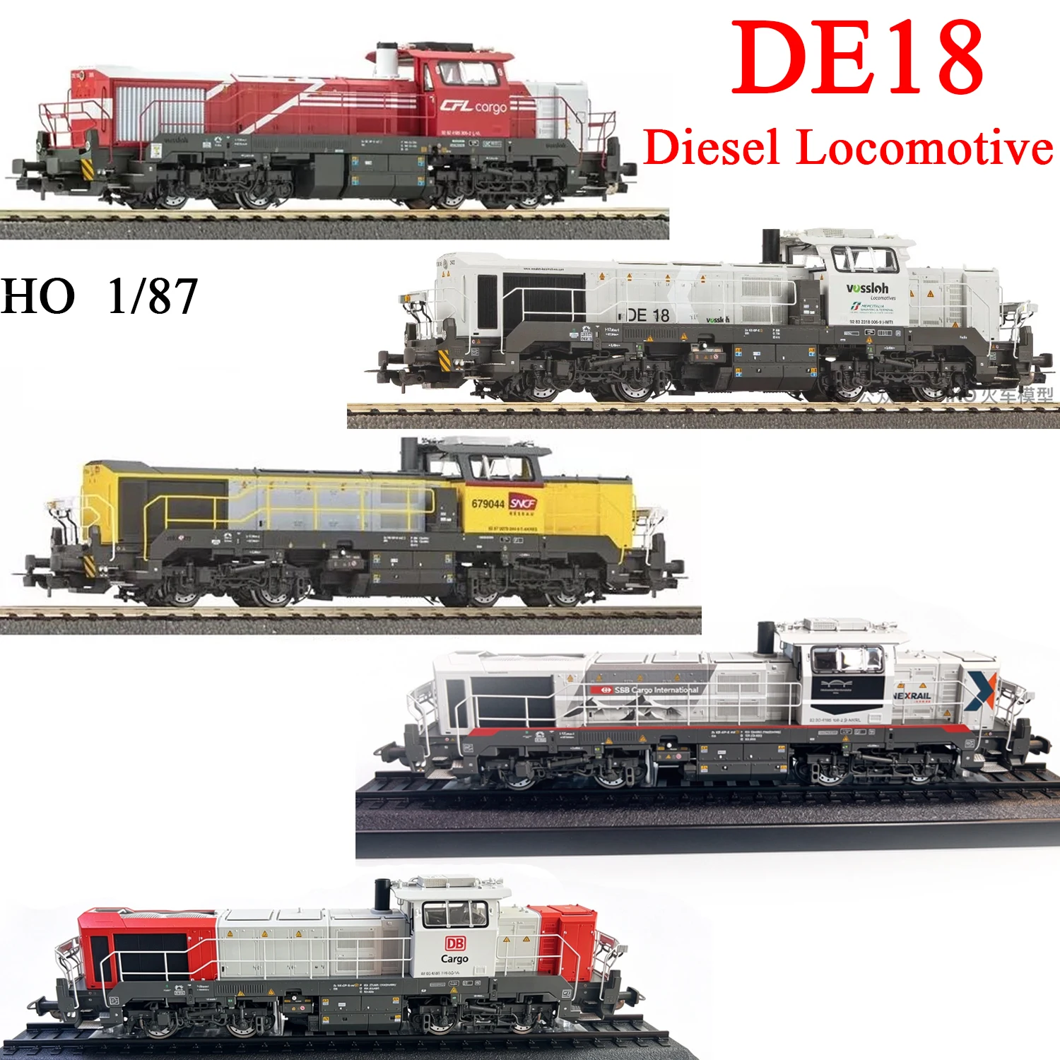 PIKO HO Scale 1/87 Train Model DE18 Diesel Locomotive Multiple Variants Available DC/DCC Toy Train Gift for Collectors