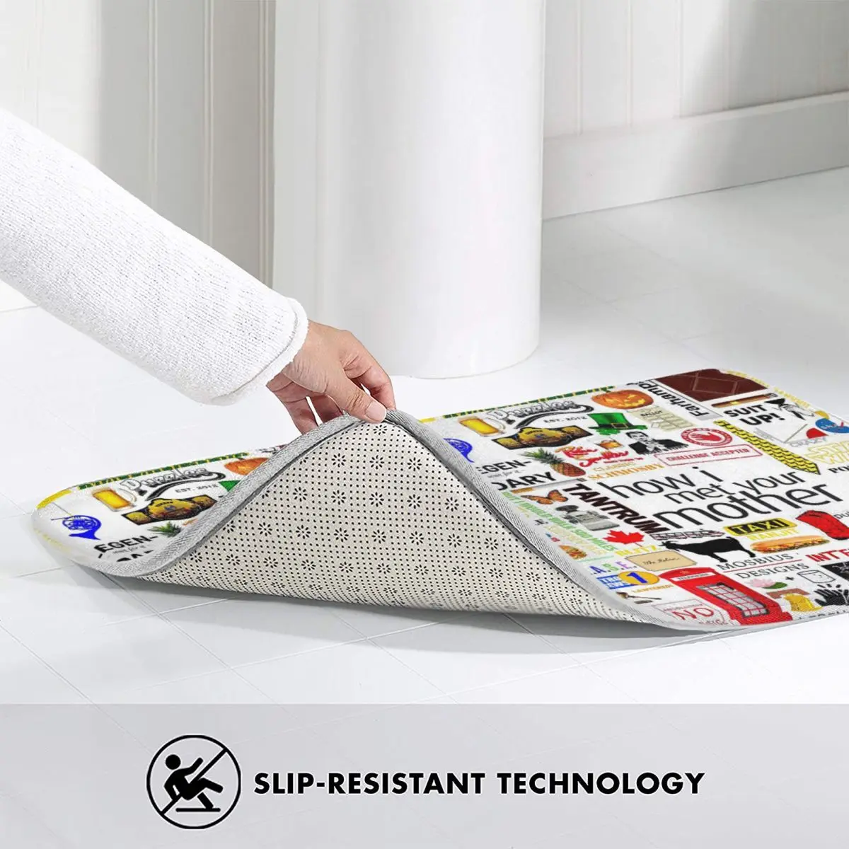 التدخل كيف قابلت والدتك برنامج تلفزيوني عدم الانزلاق ممسحة الكلمة حصيرة السجاد البساط للمطبخ مدخل المنزل الحمام مسند القدم الحصير