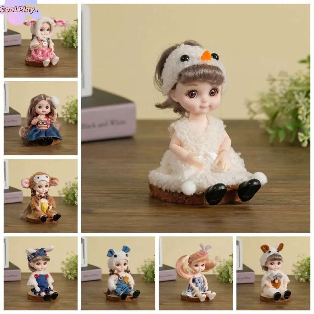 Con ropa, muñecas BJD con ropa, vestir, ojo 3D, bisagra de ojo simulado, muñeca de vinilo, articulaciones móviles, muñeca con articulaciones extraíbles