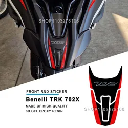 TRK 702X 2023 3D Resin Motorcycle Accessories Non-slip Front Beak Stickers Waterproof pad Sticker For Benelli TRK 702X 2023