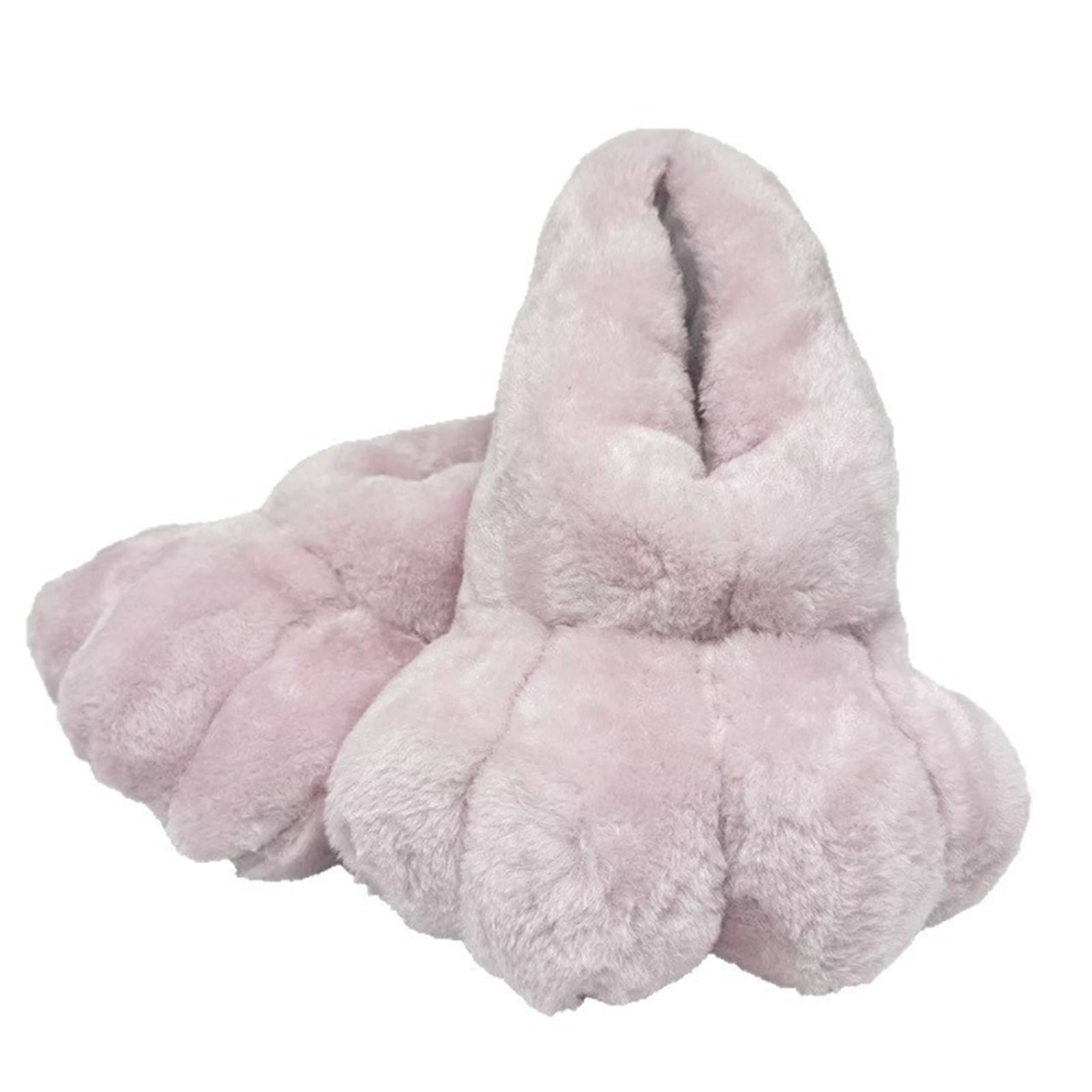 Girl Rabbit Plush Warm Slippers Home Shoes Couple Cute 3d Furry Cat Paw Slippers Anti Slip Indoor Bedroom Floor Plush Shoes