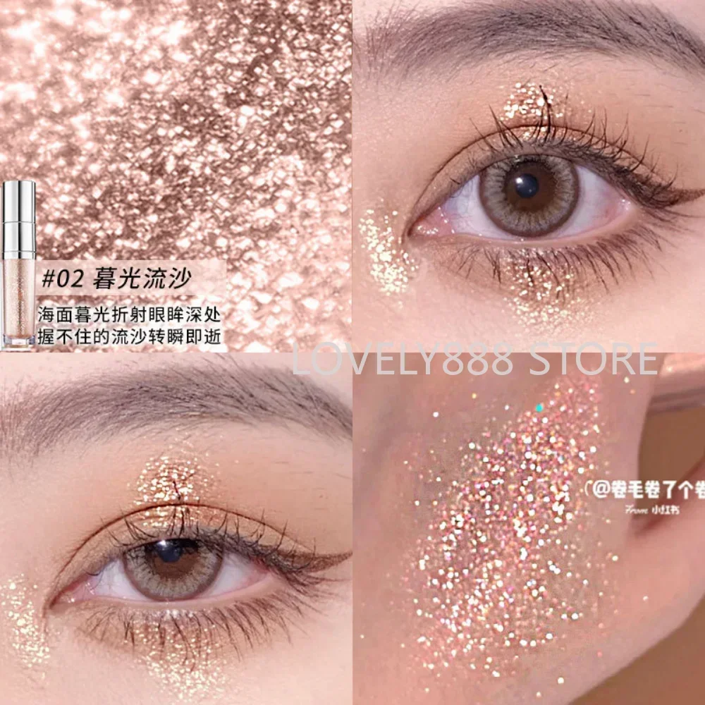 AKF Shimme EyeShadow Diamond Eyeshadow Liquid Pearly ShimmerGlitter Eye Shadow Długotrwałe wodoodporne koreańskie kosmetyki do makijażu