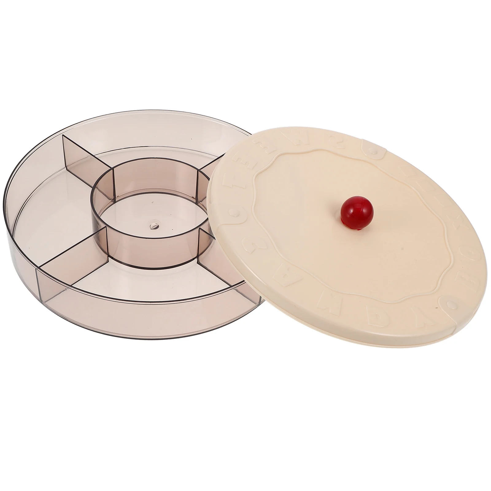 

Fruit Box Snack Container Multi Compartment Lid Design Easy Clean Home Use Storage Box Dry Fruit Tray Platter Storage Tea
