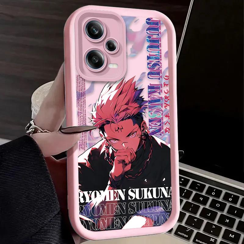 Jujutsu Kaisen حافظة لهاتف Xiaomi Redmi Note 13 14 12 11 Pro Plus 5G 12S 11S 10s 10 9 Redmi 14C 13C 12C 12 4G A3 A3X غطاء الطباعة #6