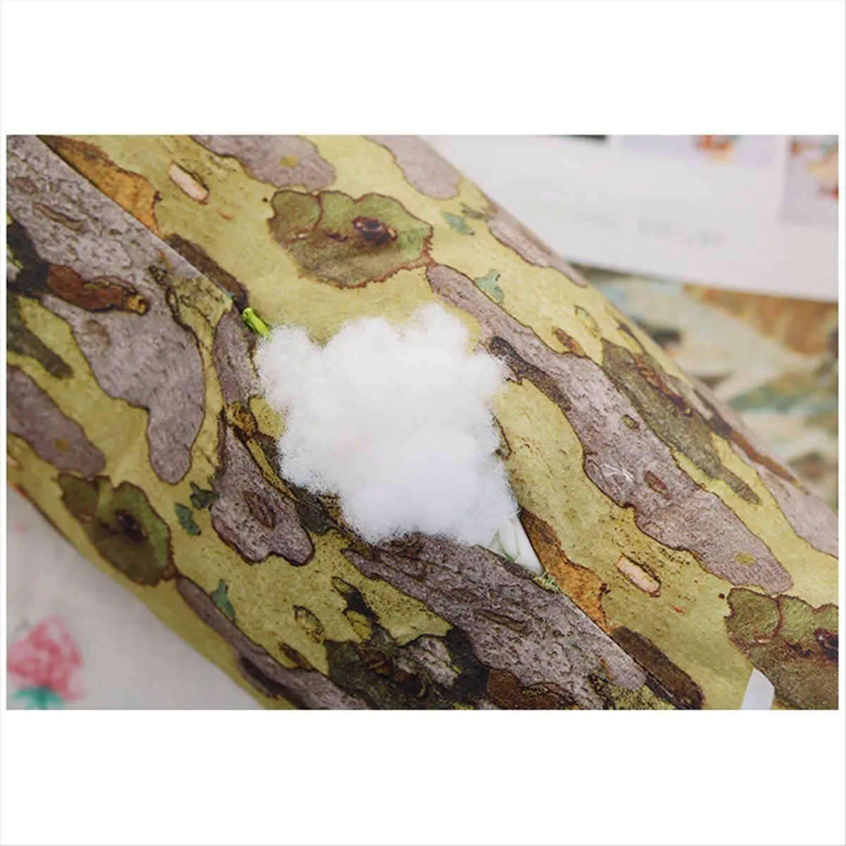 【REUNION】Funny Cute Wood Log Cushion Soft Cushion for Couch Sofa Living Home Bedroom Room Decor