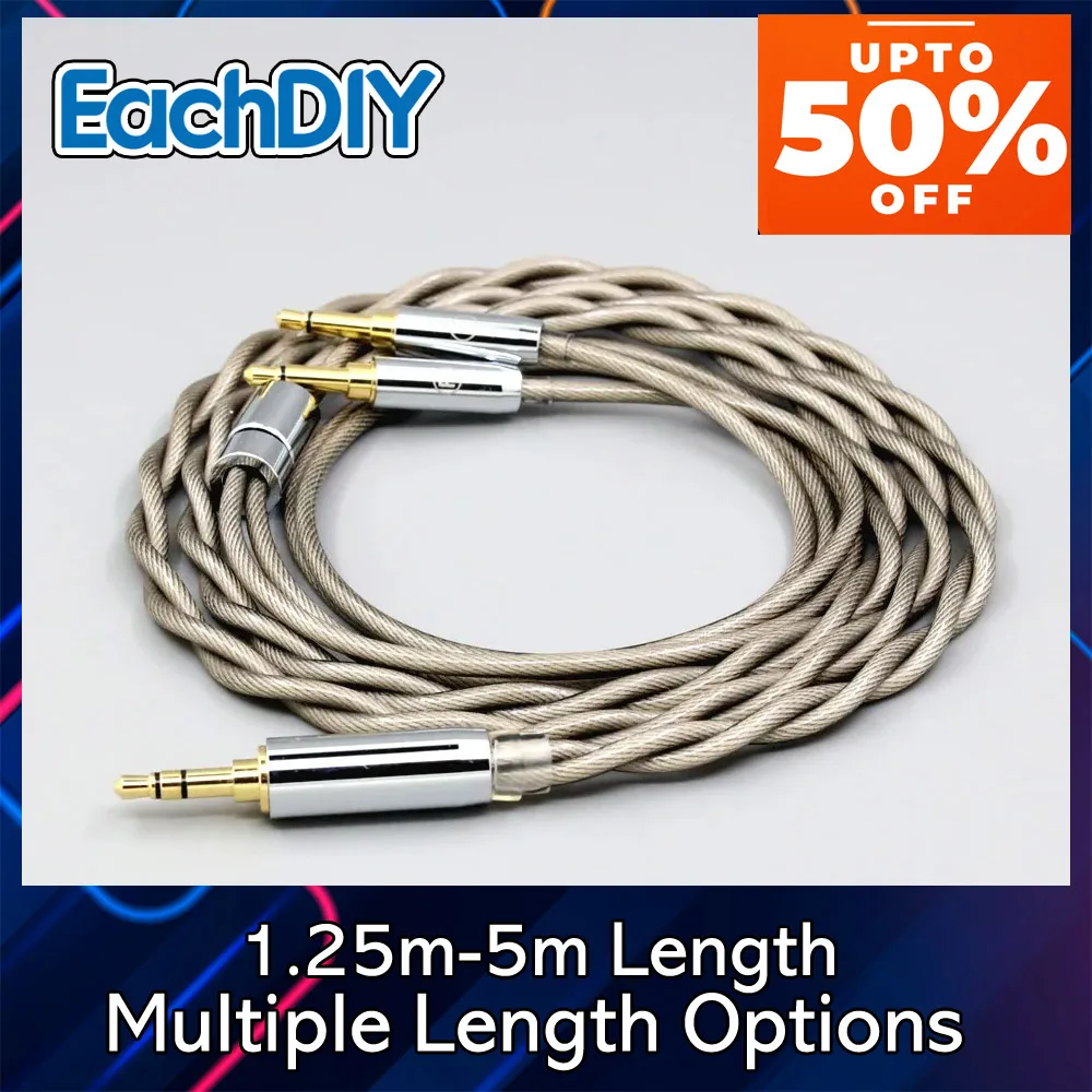 Тип6 756 core 7n Litz OCC посеребренный кабель для наушников для TAGO T3-01 T3-02 studio Klipsch HP-3 Heritage iBasso SR2 7842