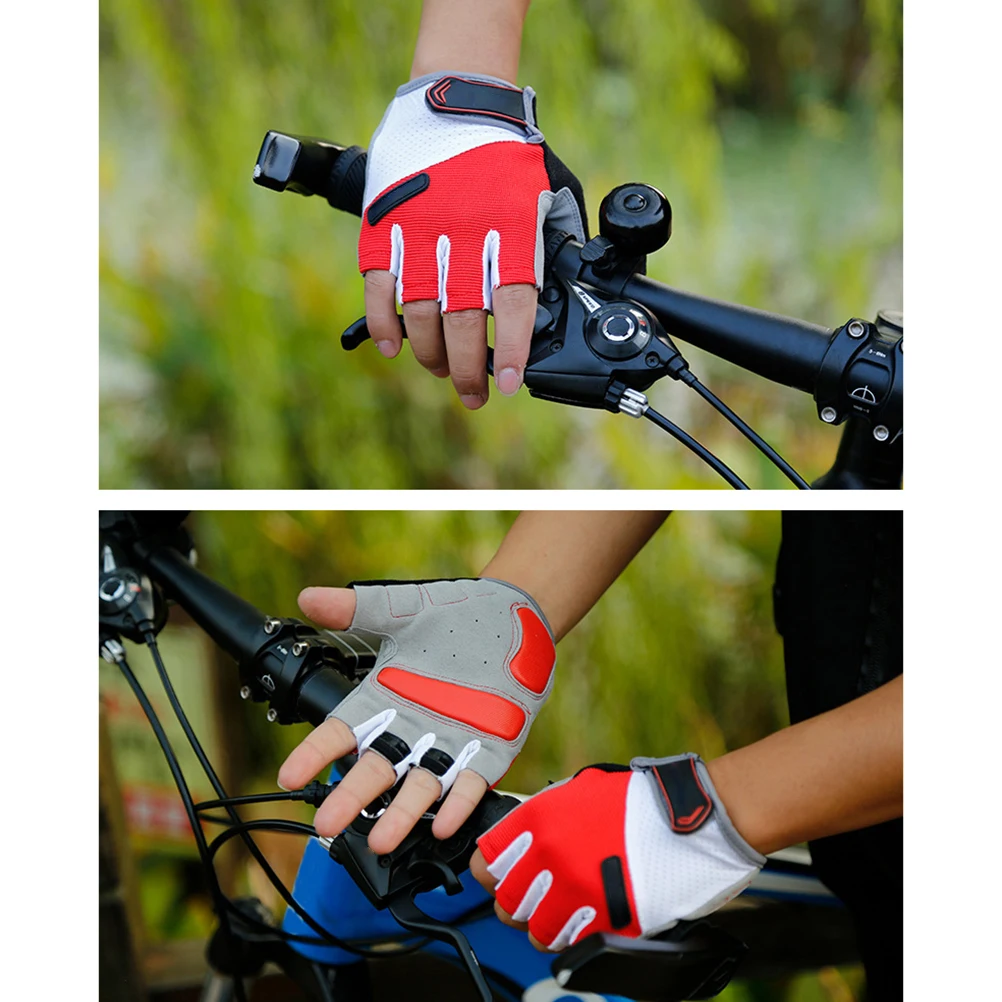 

Anti slip Half Finger Gloves Breathable Unisex Bike Motorcycle Riding Weather Shockproof Outdoor Activity Driving