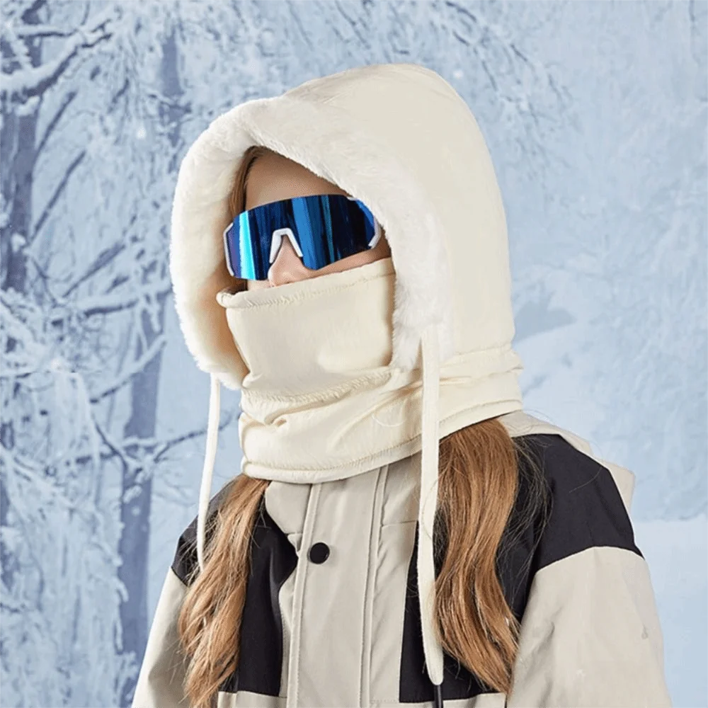 

Keep Warm 3-in-1 Winter Cycling Hat Fleece Lining Windproof Warm Scarf Face Mask Velvet Cold Resistant Lei Feng Hat Outdoor