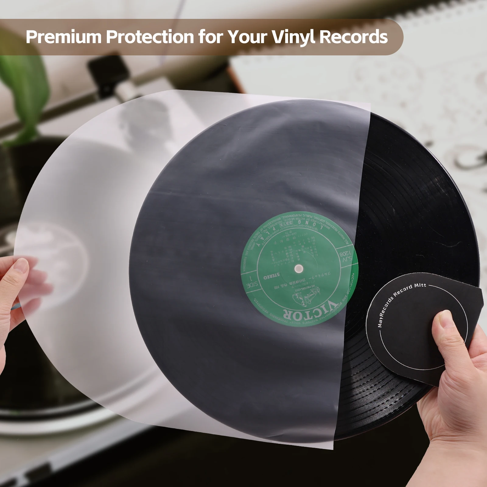 25/50PCS Clear Anti-Static Inner Sleeves for 12'' Vinyl Record, Protective LP Cover, Dustproof Storage Bags for DJ Album Collect