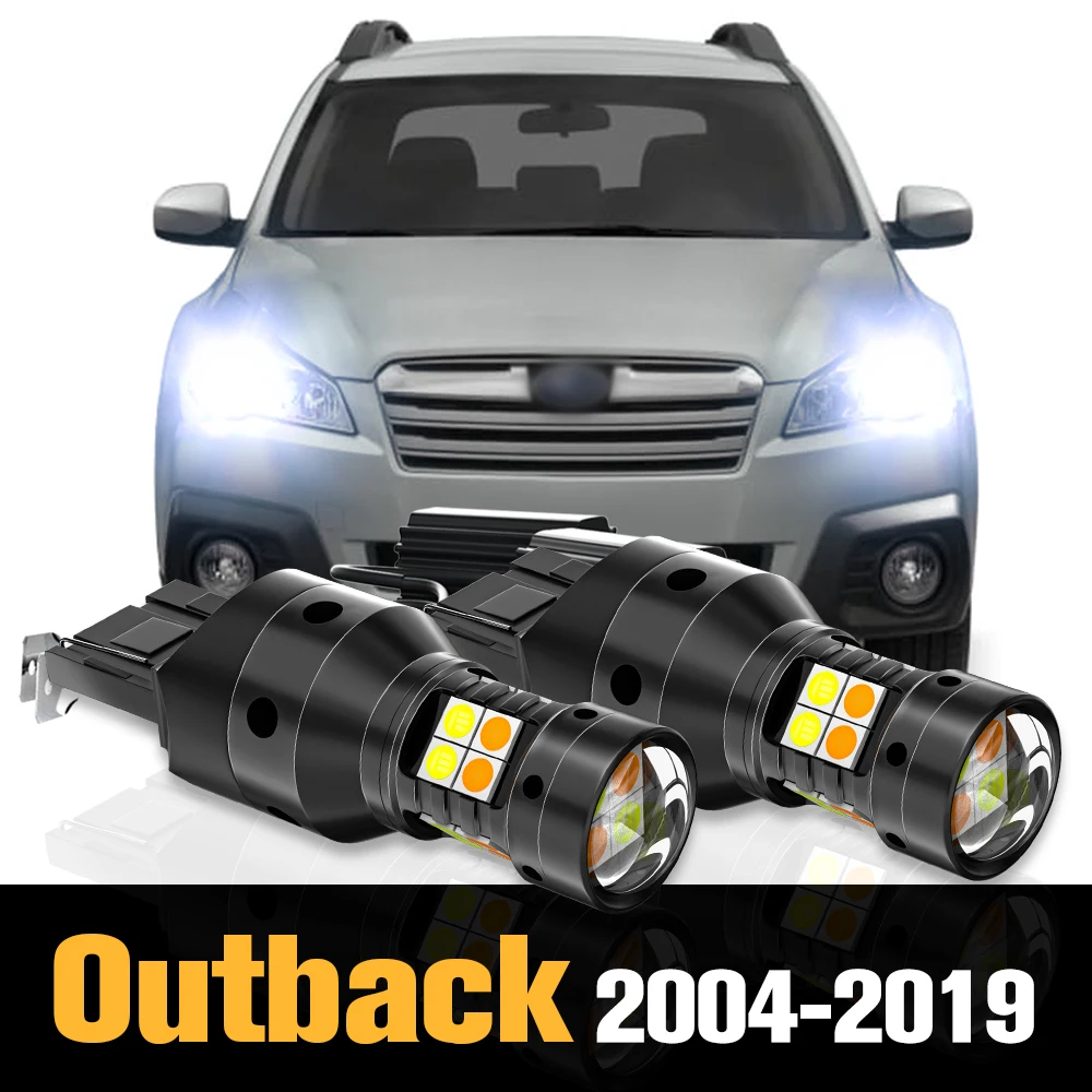 

2x Canbus LED Dual Mode Turn Signal+Daytime Running Light DRL Accessories For Subaru Outback 2004-2019 2008 2009 2010 2012 2013