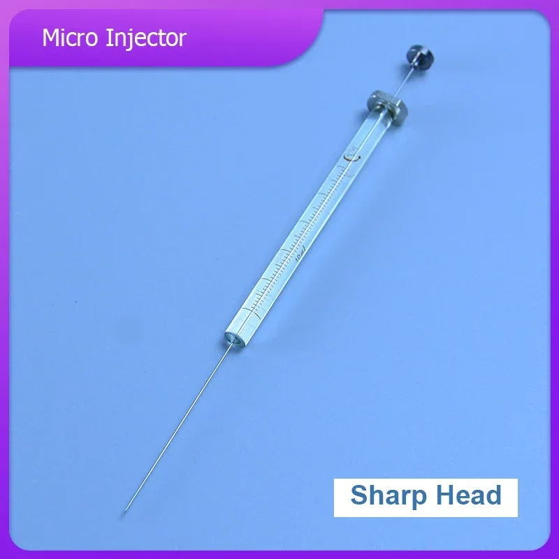 

Lab Micro Injector 0.5/1/2/5/10/25/50/100/250/500/1000uL Glass Syringe Sharp Head Needle for Gas Chromatograph