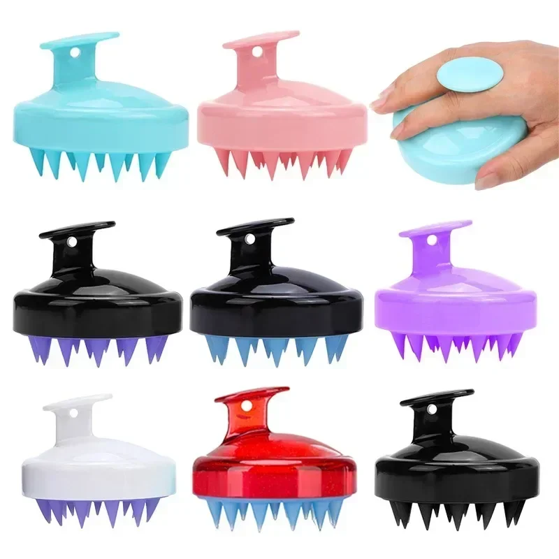 

Portable Silicone Shampoo Brush Handheld Soft Scalp Massage Brush Silicone Shampoo Brush Hair Scalp Massager For Hair Growth