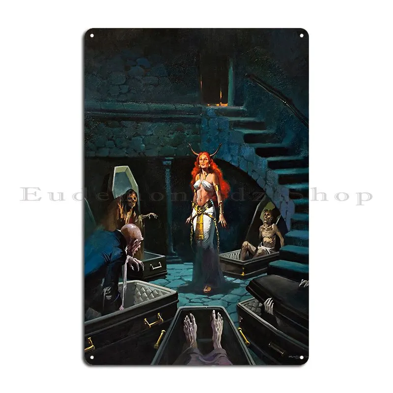 ملصق لافتة معدنية من Asmodinas Kingdom مطبوع عليه صدئ لنادي السينما ونادي القصدير