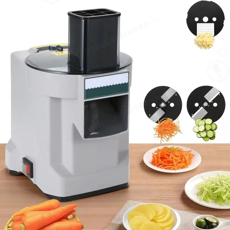 Commercial Electric 9x9mm Vegetable Cutter Machine - Dicing, Slicing, Shredding for Potato, Radish,Detachable Washable Parts