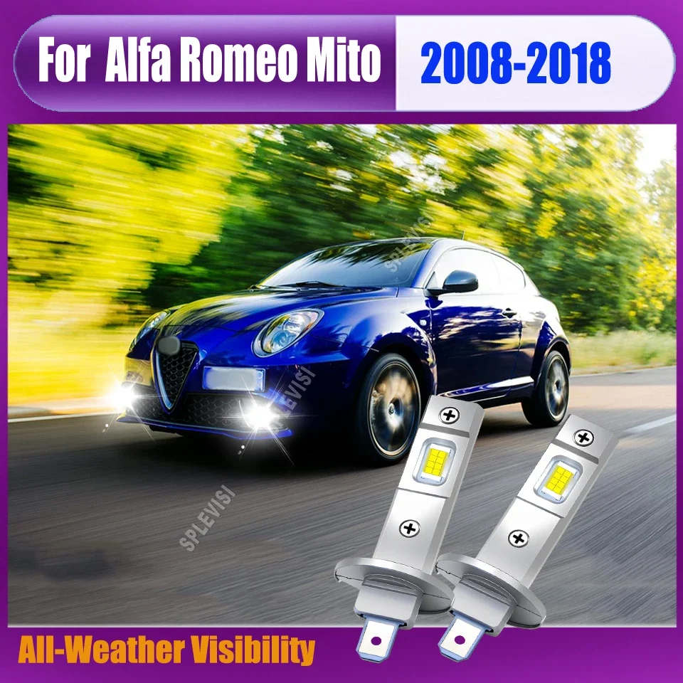 2x H1 80w Auto Car LED Fog Light Bulbs Driving Lamp For Alfa Romeo Mito 2008 2009 2010 2011 2012 2013 2014 2015 2016 2017 2018