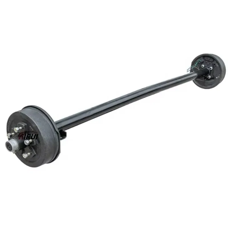 3500 Lb Light Duty Single Axle Trailer With Brake Drum - 3.5k Capacity - 5 Lug , 95/80 Hub Face/Spring Center