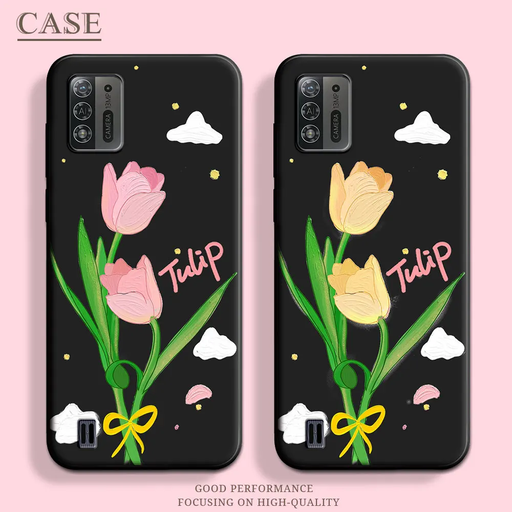 For ZTE Blade A51 Lite / A52 Case Butterfly Soft Silicone Couple Stars TPU Flower Phone Case For ZTE A52 Lite Cute Back Cover
