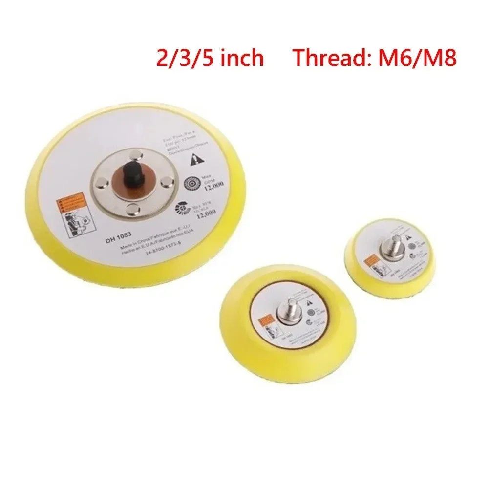 2/3/5 Inch Polishing Sanding Disc Backing Pad Hook And Loop For Pneumatic Sander Auto Paint Care Polishing Backing Pad