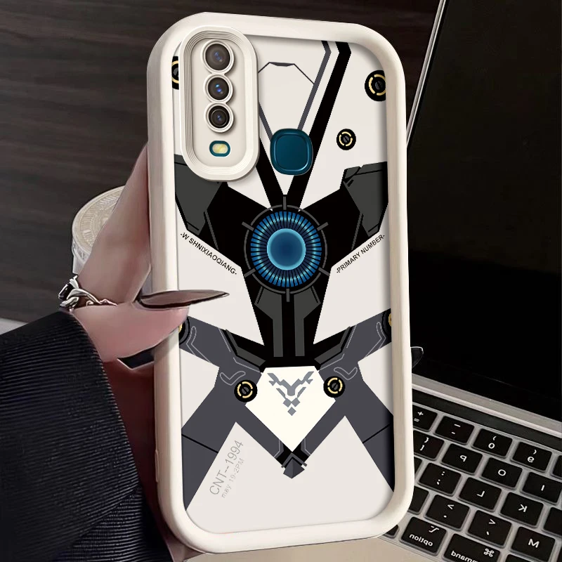 Mechanical Armor Painted Phone Case For Vivo Y17 Y3 Y12 Y15 Silicone Anti Drop Soft Cover Funda VivoY17