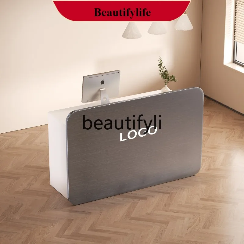 

zzqClothing Store Cashier Counter Small Bar Beauty Salon Company Front Desk Reception Desk