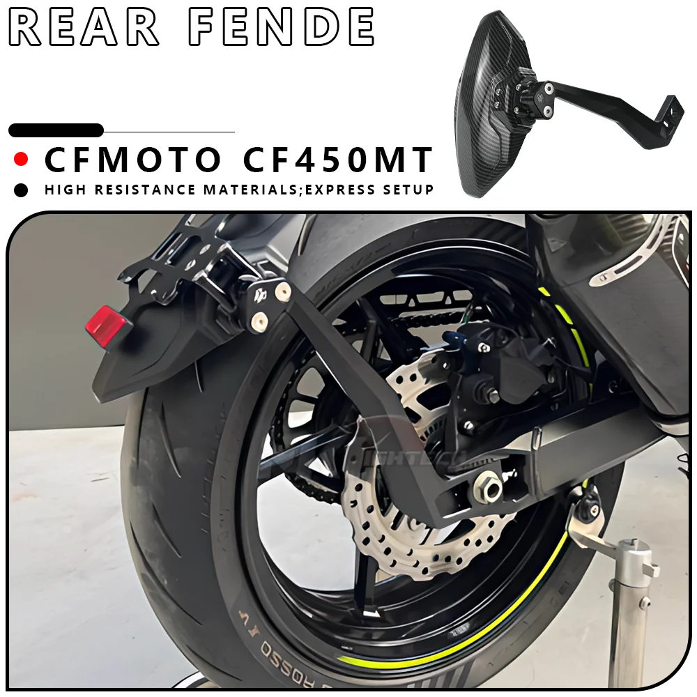 

For CFMOTO CF450MT 2024-2025 Rear Mudguard Wheel Splash Guard Fender License Plate Holder Motorcycle Accessories