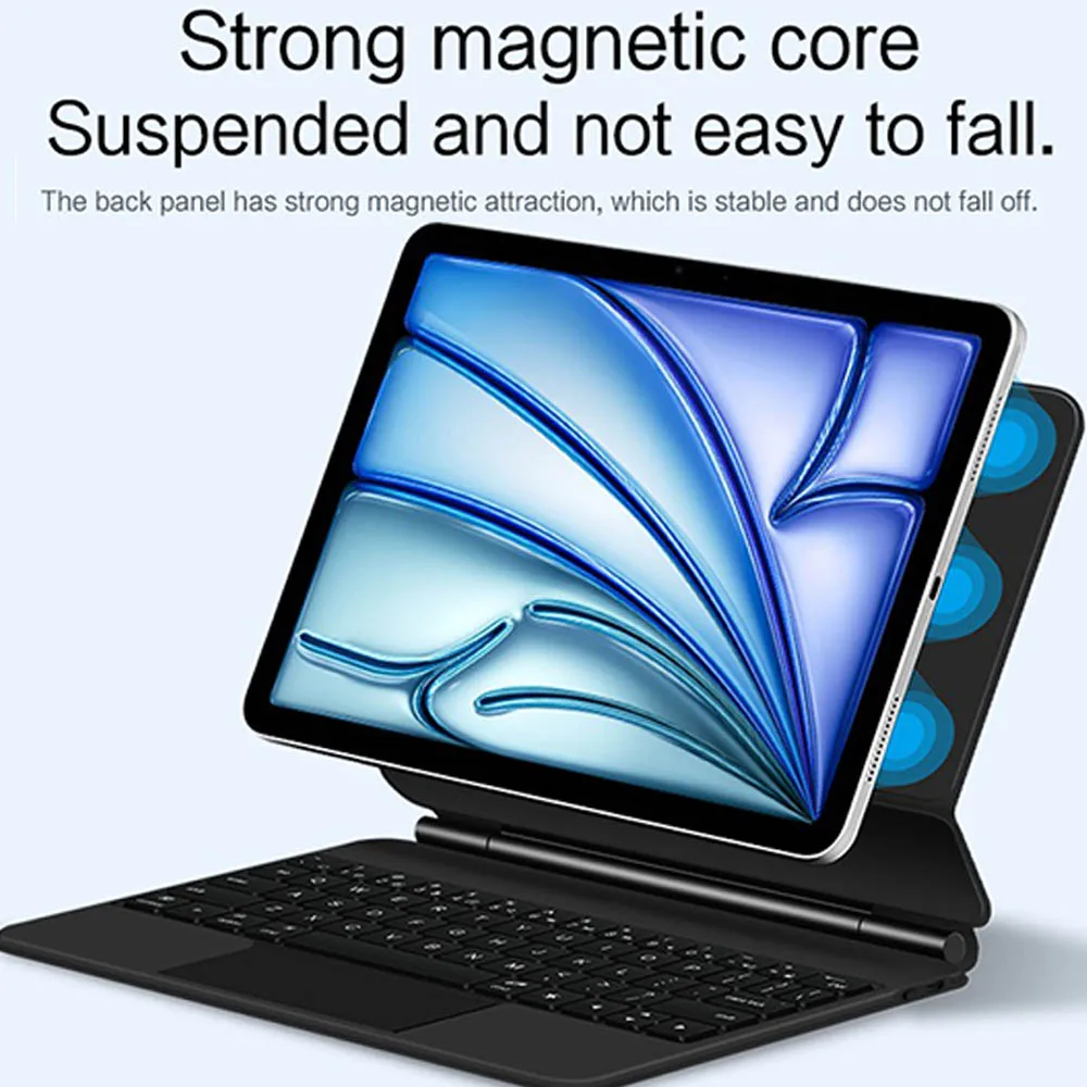 Imagem -05 - Teclado Mágico para Ipad Air Pro Trackpad Multi-touch Caixas Case 11 Geração Inteligente Mais Novo Air13 2024 2024 Case