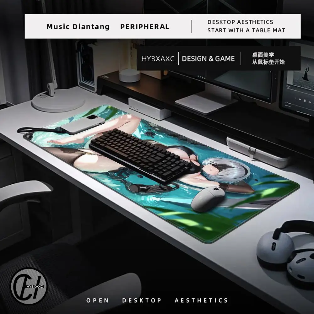 Game NieR Automata Large Mouse Pad PC Computer Game YoRHa Type A No.2 Mousepad Keyboard Desk Mats Office Rubber Anti-slip Mat