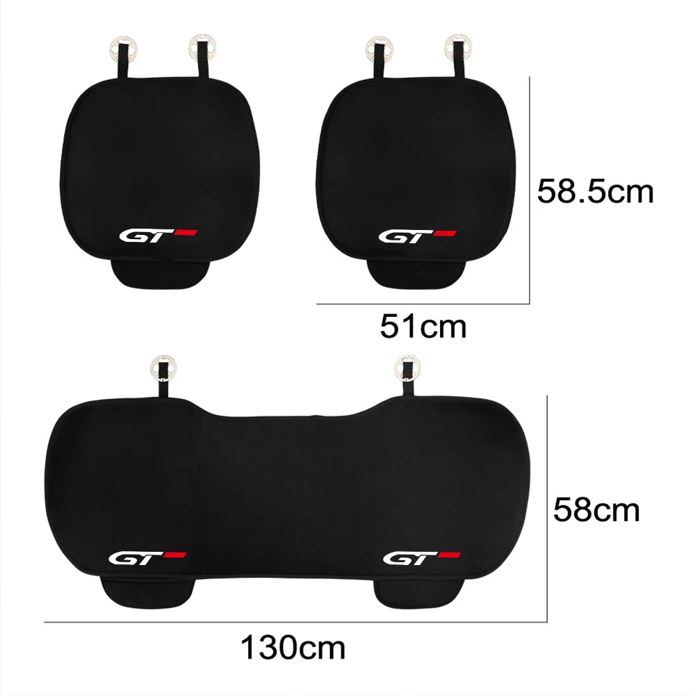 3Pc/Set Car Front Back Seat Cushion Protector Pad For Peugeot GT GTLine RCZ 307 308 508 3008 5008 2008 206 207 208 407 106