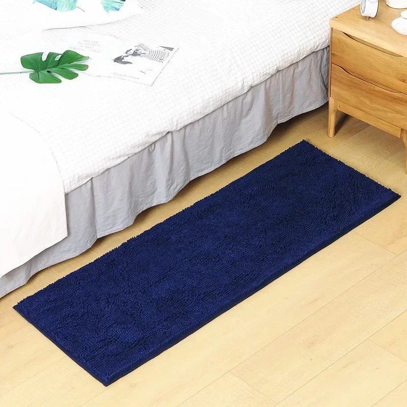 Long Size Bathroom Mat Carpet Chenille Bath Mat Non-slip Rugs For Bathtub Side Water Absorption Toilet Floor Mat 50*120 50*140cm