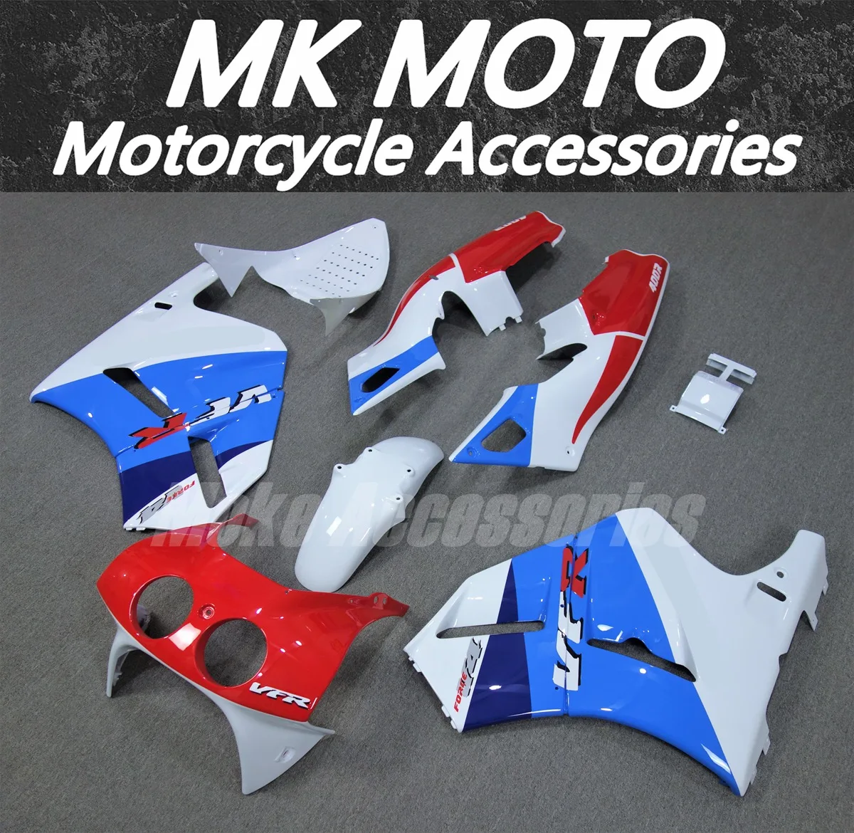 Motorcycle Fairings Kit Fit For VFR400 NC30 1989 1990 V4 Bodywork Set High Quality Abs Injection Red White Blue