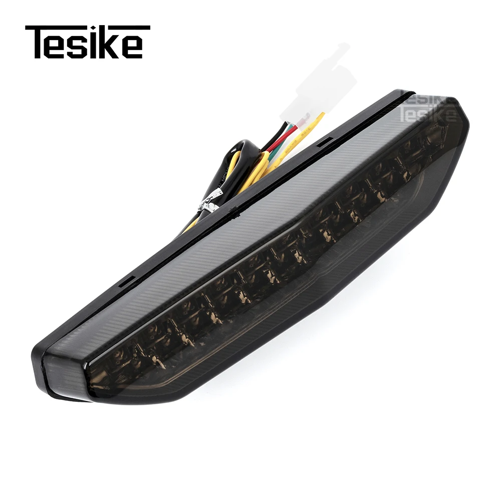 لكاواساكي ZX-6R ZG-14 CONCOURS ZRX-1200 DAGE دراجة نارية الخلفية مصباح ليد خلفي الفرامل بدوره إشارات مصباح الضوء الخلفي المتكامل