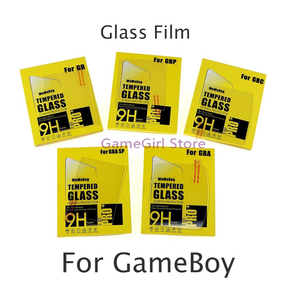 

50pcs LCD Screen Protector Tempered Glass Protective Film with Packaging For Gameboy GBA GB GBASP GBC GBP Game Console