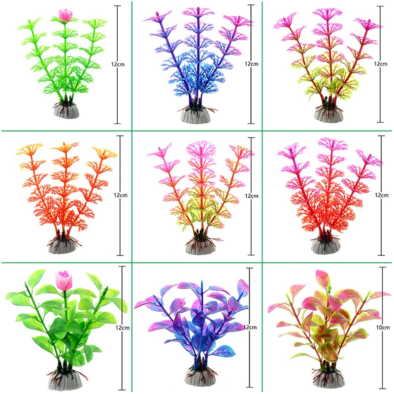 Décoration d'aquarium d'eau artificielle, plantes hydroponiques de simulation pour poissons, ornement précieux, fournitures de paysage, accessoires