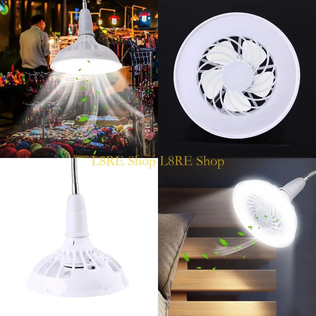 

Потолочный вентилятор L8RE E27 со светодиодным светодиодным 5-летним современной лампой 5,79 дюйма для фаната.