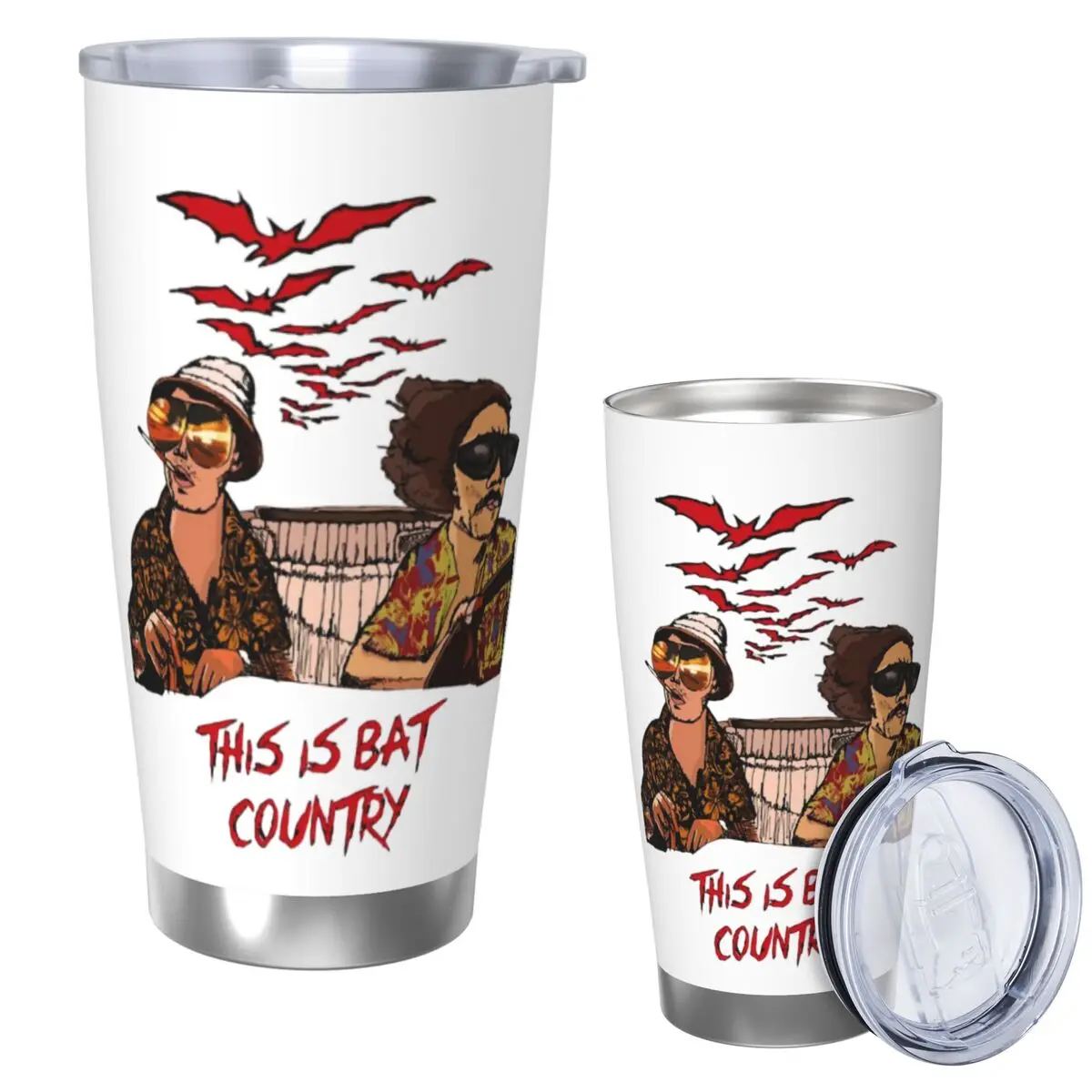 

Fear And Loathing In Las Vegas Art Stainless Steel Tumbler Vacuum Insulated Mug Thermal Cold Cup Straw With Lid 20oz