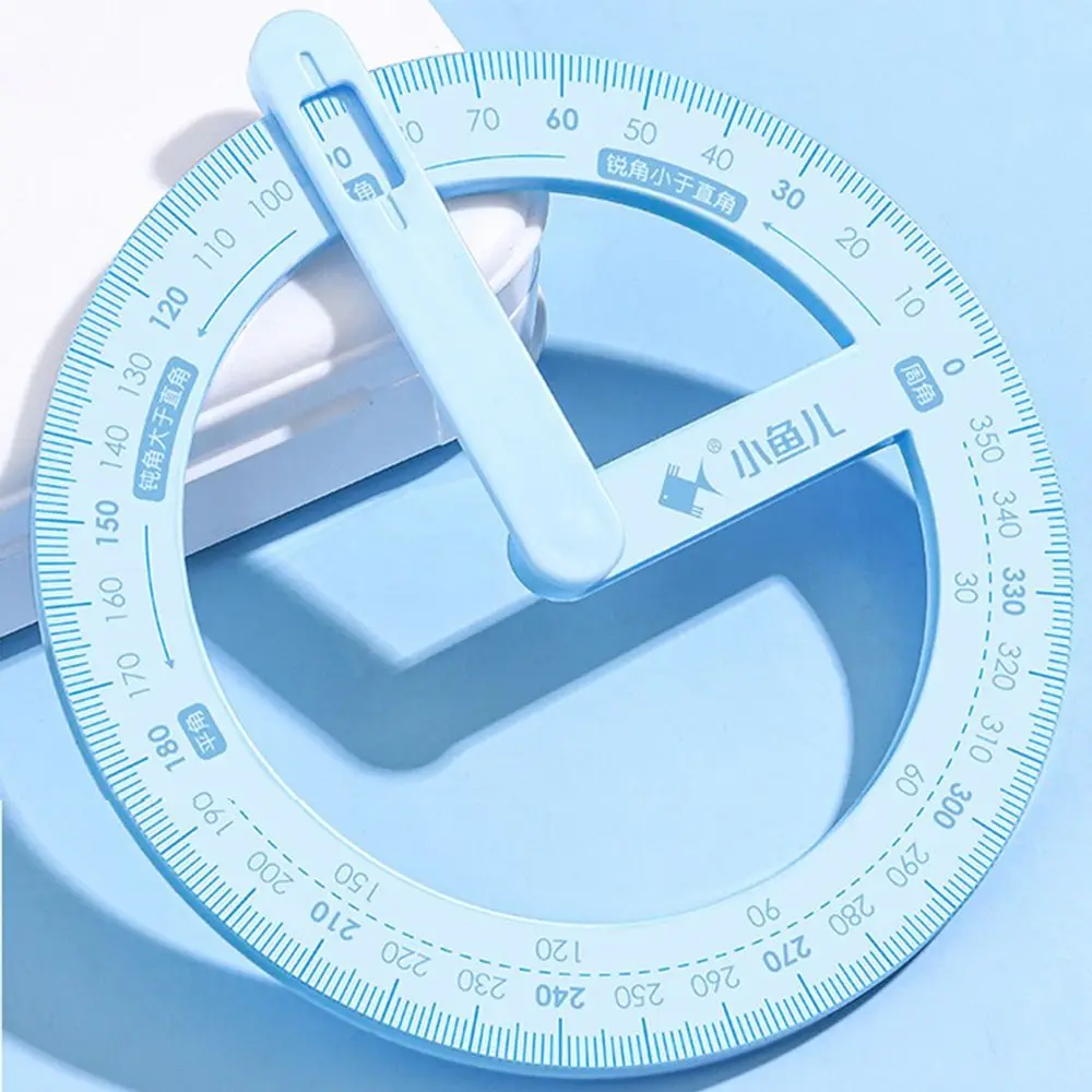 Multi-functional Plastic Activity Ruler 360 Degree Rotation Angle Finder Angle Measure Tool School Office