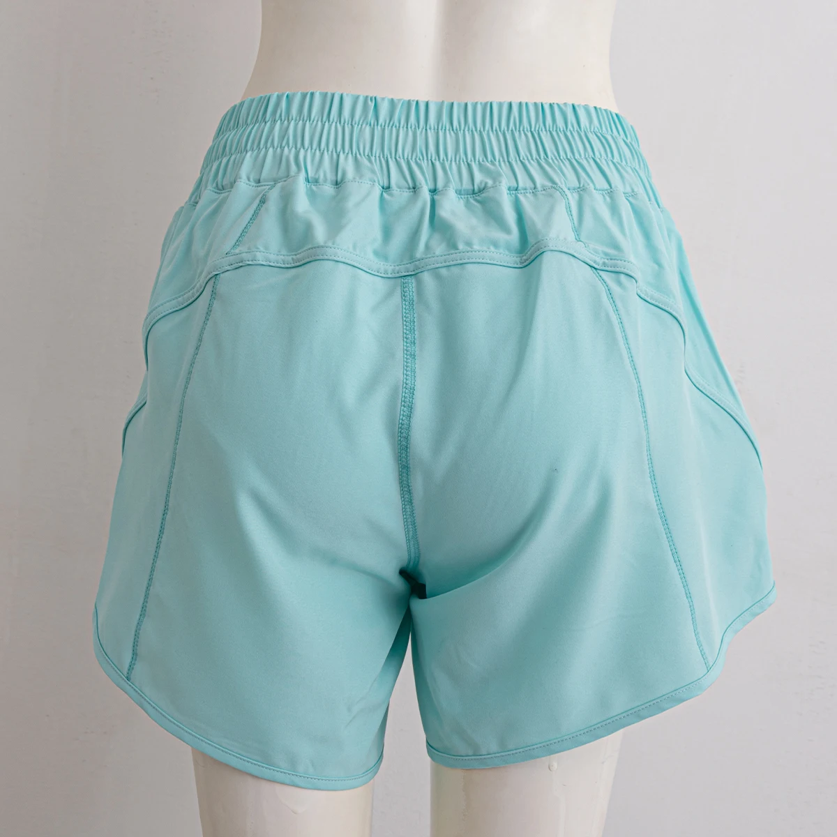 Dames atletische hardloopyogashorts met hoge taille Zak Sportief Gym Elastisch Workout 2-in-1 Workout Gym Bike Ritszakken Broek