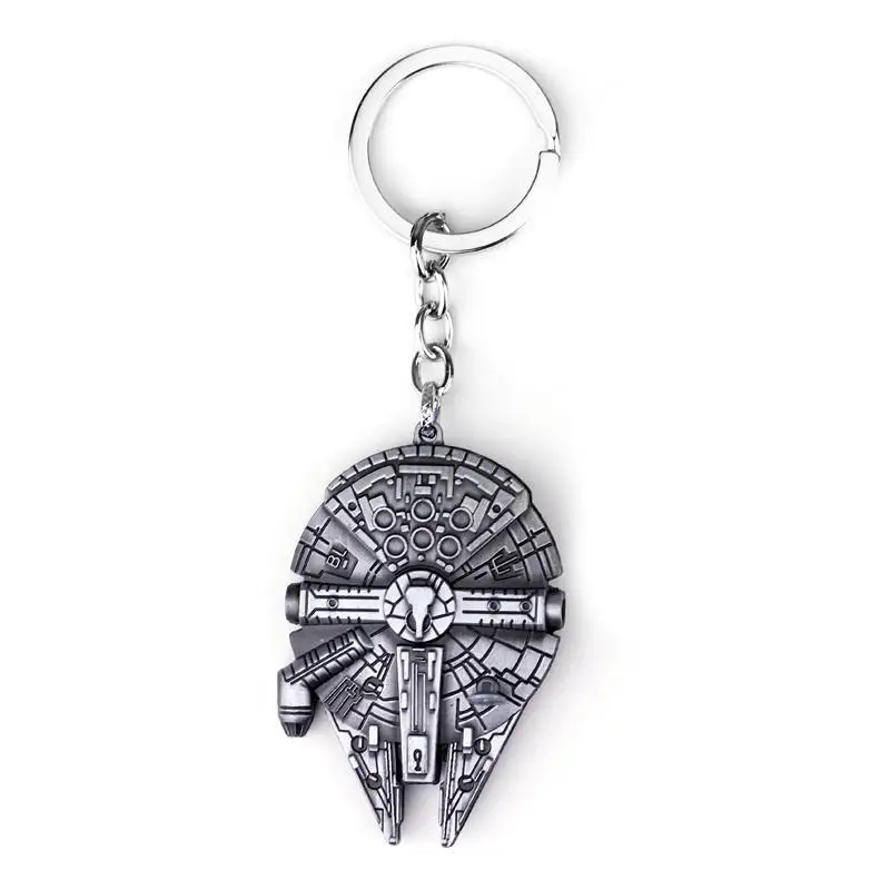 Hot Star robot Keychain Millennium Falcon Spaceship Metal Bottle Opener Pendant Darth Vader Keyring for Men Bag Car Jewelry Gift