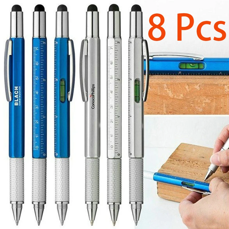 

8Pcs 6 in 1 Multitool Tech Tool Pen Gadget Screwdriver Gift Pen for Men