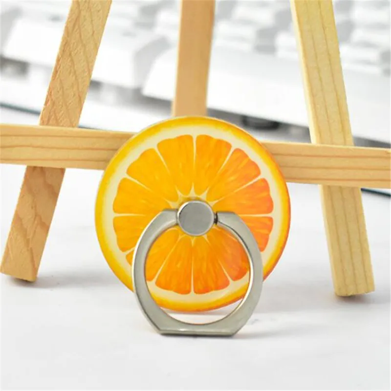 Grapefruit Fruits Orange Mobile Phone Finger Ring Phone Stand Holder Car Holder Stand Suporte Celular For iPhone 15 14 All Phone