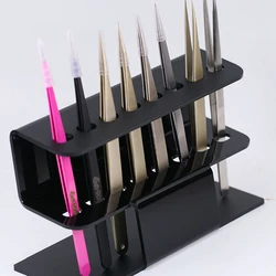 Acrylic Eyelash Tweezer Holder, Nail Tweezers Storage Stand, Eyelashes Extension Supplies Accessories Tools