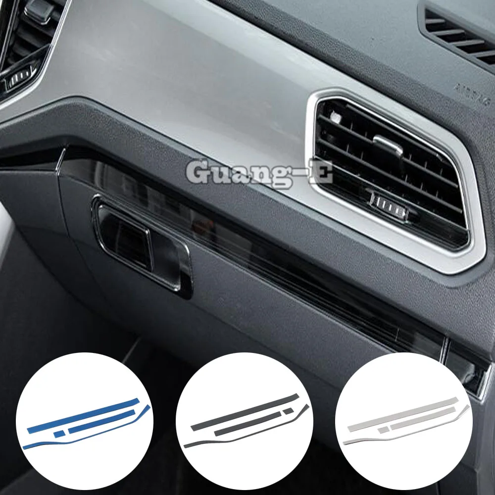 Car Garnish Cover Detector Center Console Navigation Box Interior GPS Trim For Volkswagen VW T-ROC TROC 2017 2018 2019 2020 2021