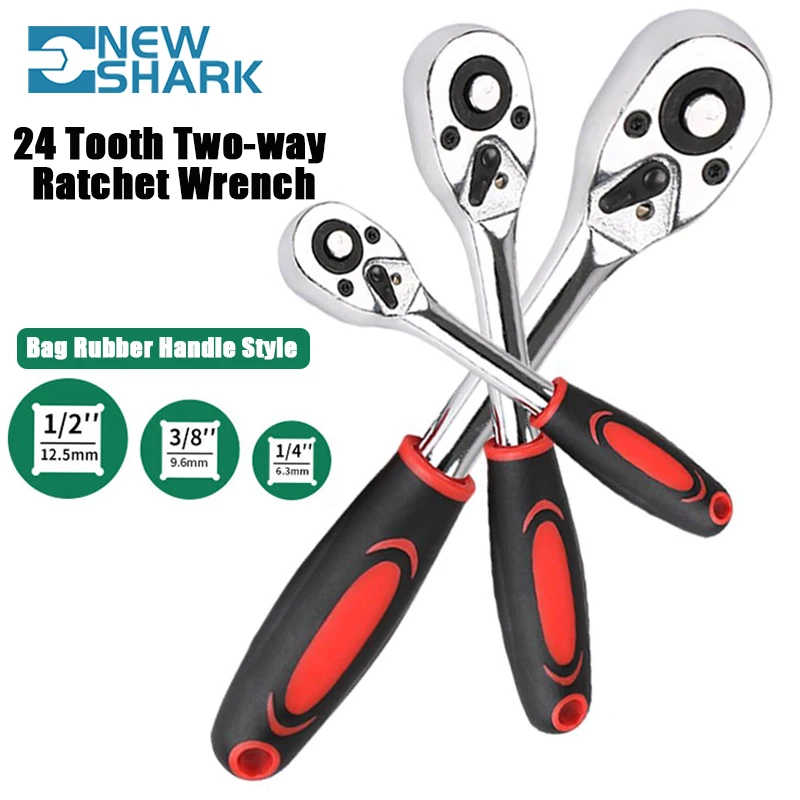 3PCS Ratchet Wrench Set 24 Teeth Two-Way Ratchet Socket Extending Telescopic Quick Release Wrenches 1/4