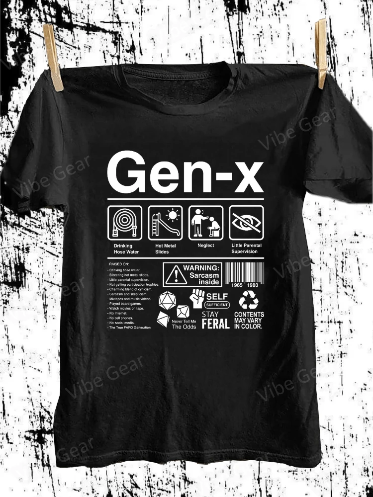 

Retro Graphic-Bold Generation X Design,90s Nostalgia Streetwear design-100% cotton O-neck short sleeve printed men's T-shirt.